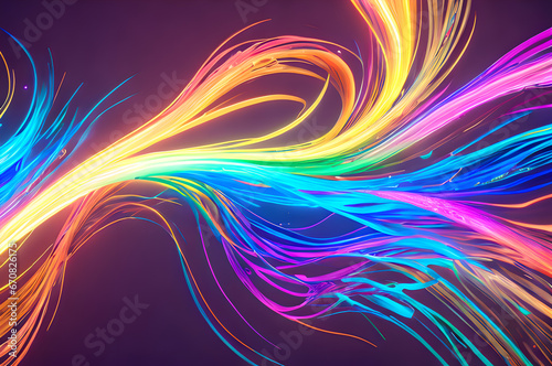 Abstract waves modern multi-colored background. Generative AI