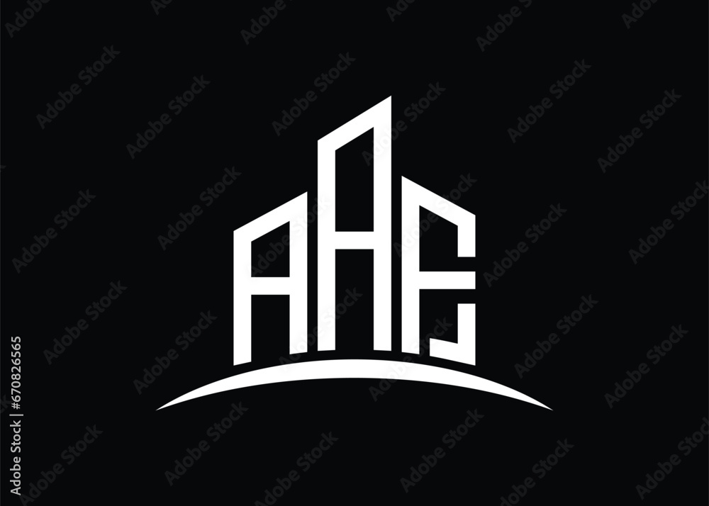 Letter AAF building vector monogram logo design template. Building Shape AAF logo. Letter AAF building vector monogram logo design template. Building Shape AAF logo.