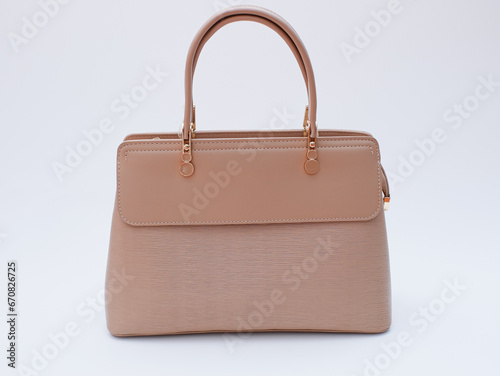 leather woman bag isolated on white background. Women's fashion accessories