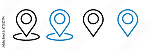 Location, pin, gps and map pointer icon vector.