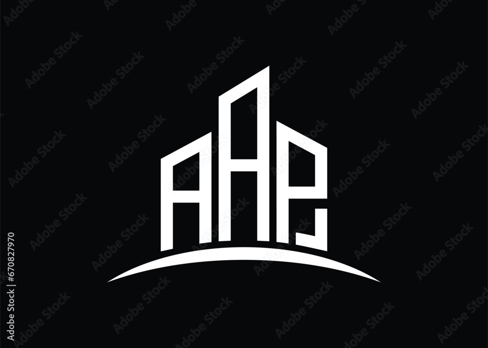 Letter AAP building vector monogram logo design template. Building Shape AAP logo. Letter AAP building vector monogram logo design template. Building Shape AAP logo.