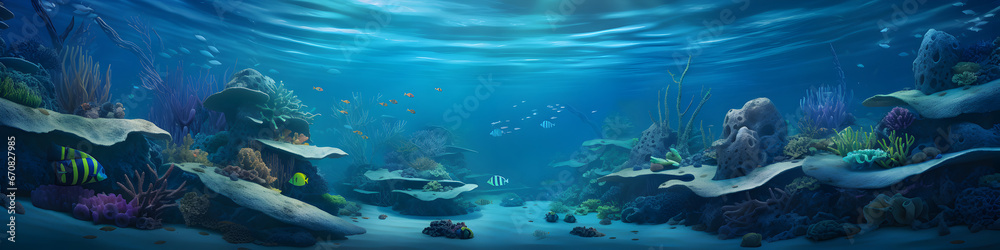 Fototapeta premium Beautiful under water scenery background