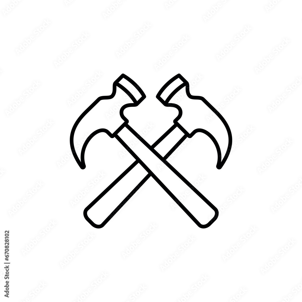 Hammer Icon Vector Design Template Hammer Icon Vector Design Template