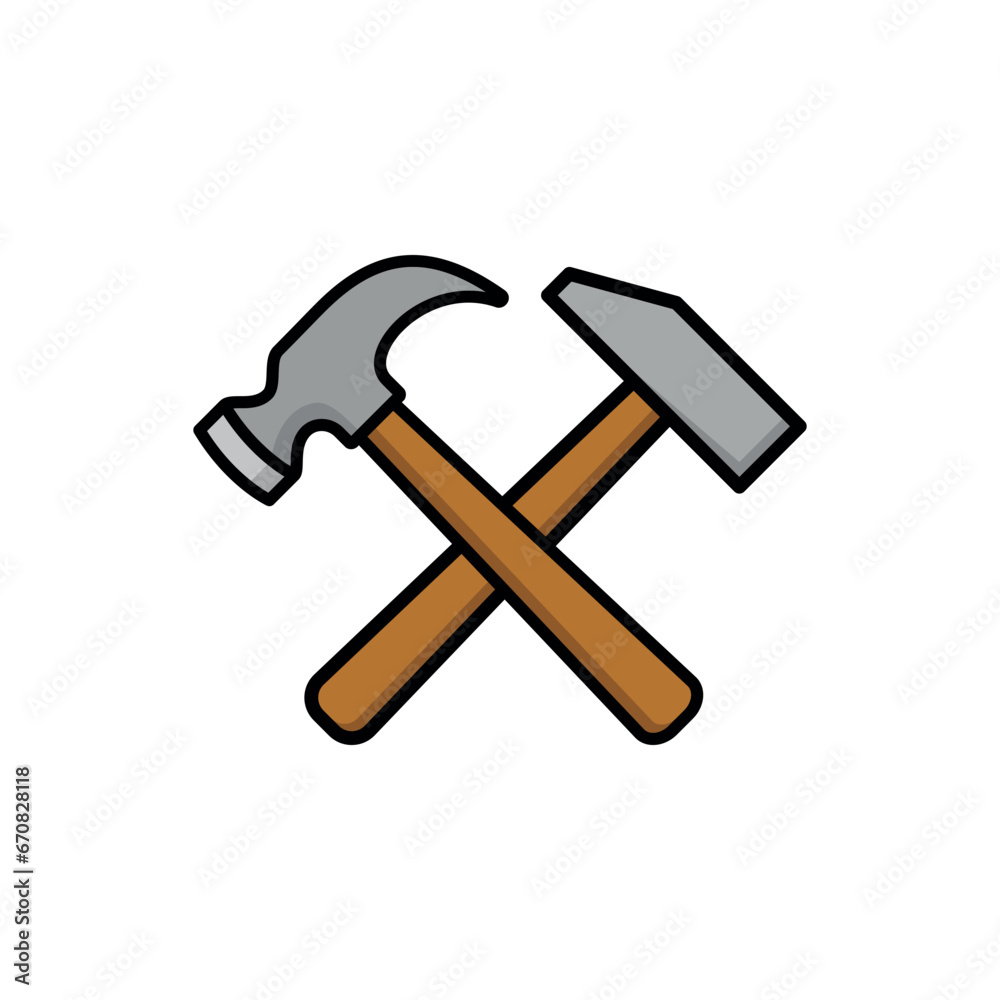 Hammer Icon Vector Design Template Hammer Icon Vector Design Template