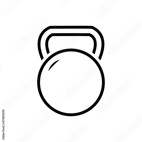Kettle bell gym icon flat vector template design trendy