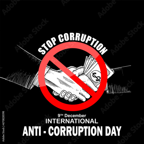 Stop Corruption, International Anti Corruption day, Poster and banner, 9 December