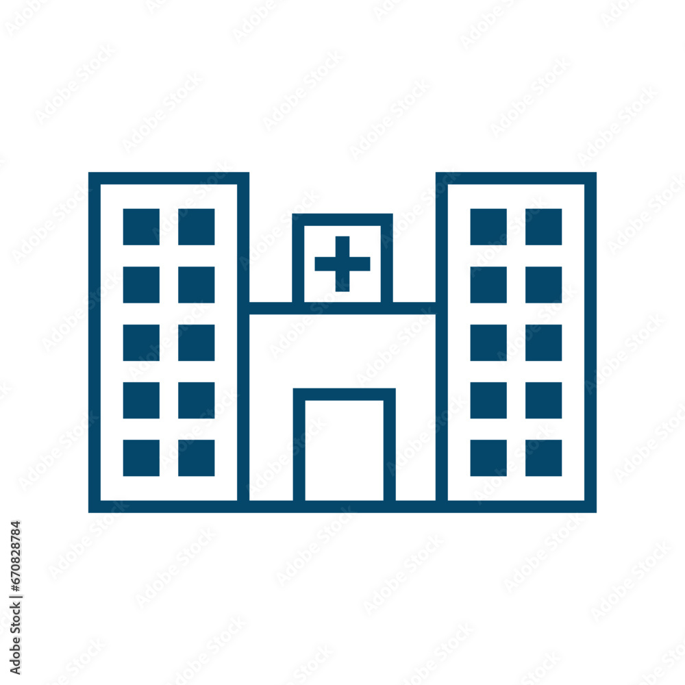 Hospital Building Icon Vector Design Template Hospital Building Icon Vector Design Template