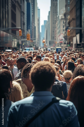 big crowd of people in the city © 123dartist