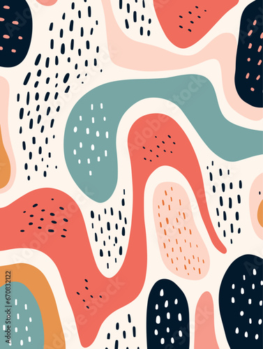 Colorful abstract pattern background. Good for fashion fabrics, children’s clothing, T-shirts, postcards, email header, wallpaper, banner, posters, events, covers, advertising, and more.