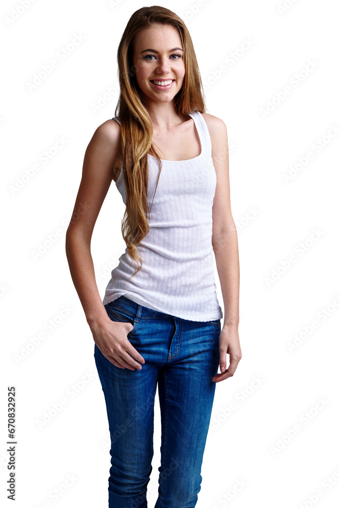 Fashion, smile and gen z girl portrait with cool fashion on isolated, transparent and png background. Style, outfit and face of teenage female model with contemporary, fashionable and trendy outfit Fashion, smile and gen z girl portrait with cool fashion on isolated, transparent and png background. Style, outfit and face of teenage female model with contemporary, fashionable and trendy outfit