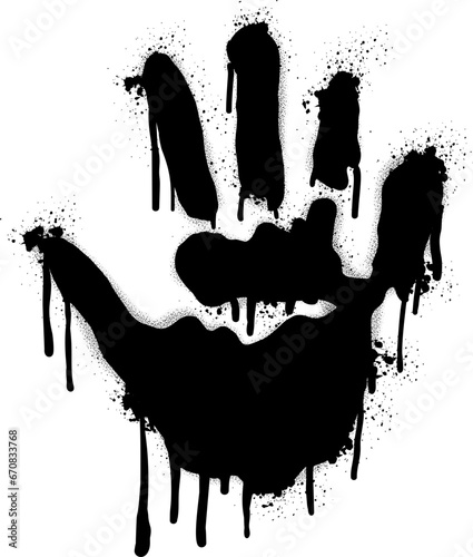 Spooky hand spray paint