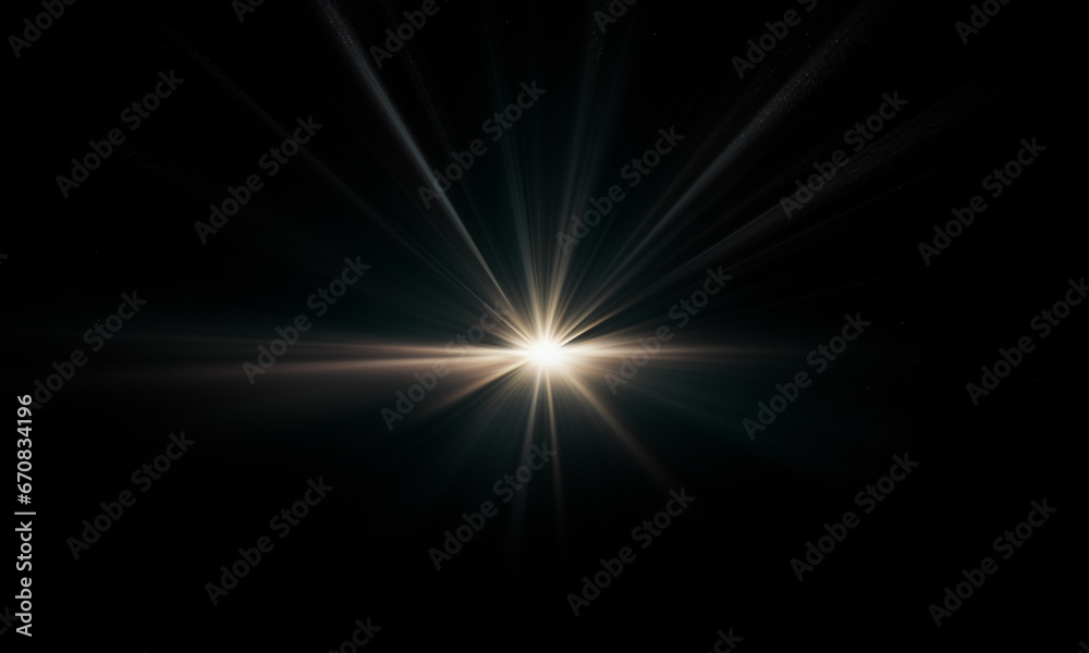 	
Beautiful light flares. Glowing streaks on dark background