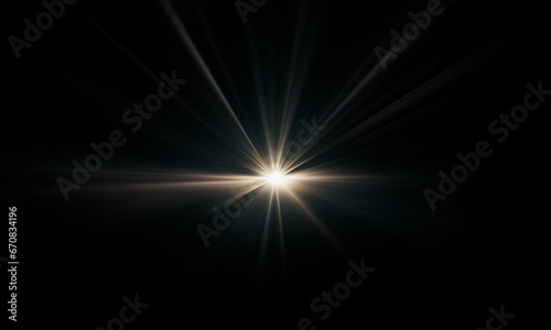  Beautiful light flares. Glowing streaks on dark background