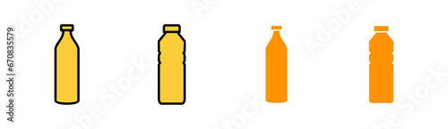 Bottle icon set for web and mobile app. bottle sign and symbol