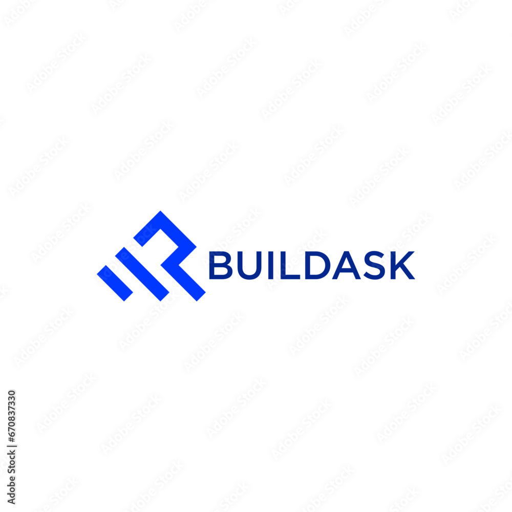 Modern R Letter Question mark Buildask Company Logo Design
