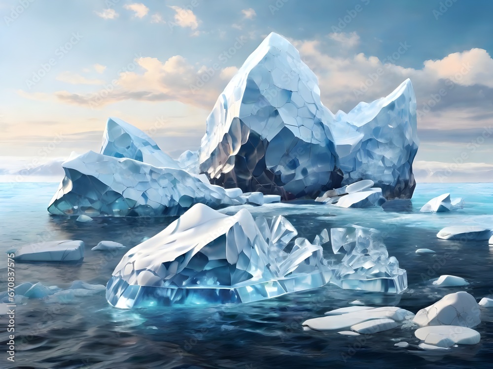 iceberg in the Atlantic sea