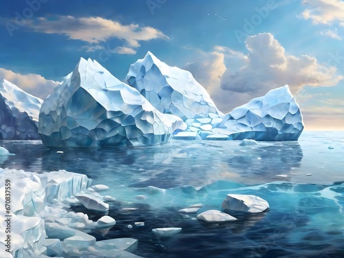 iceberg in the Atlantic sea
