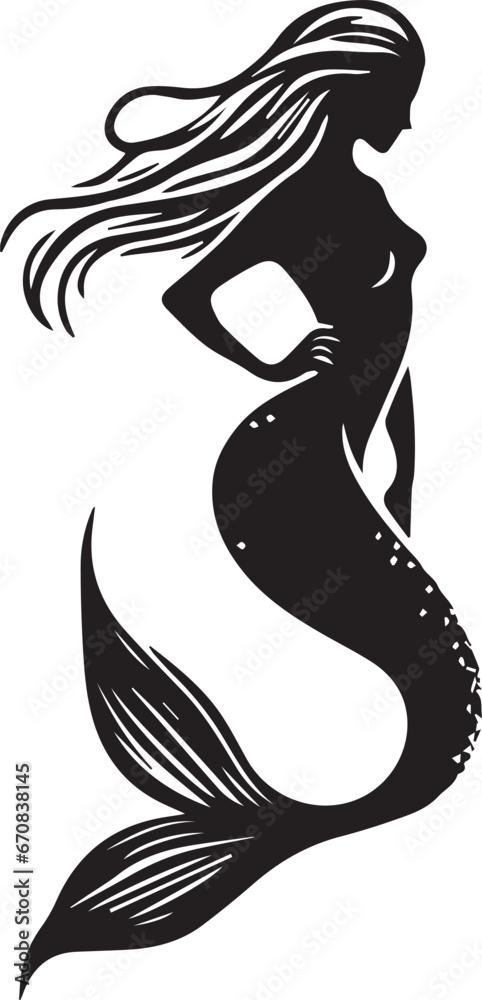 Beautiful Mermaid Vector 