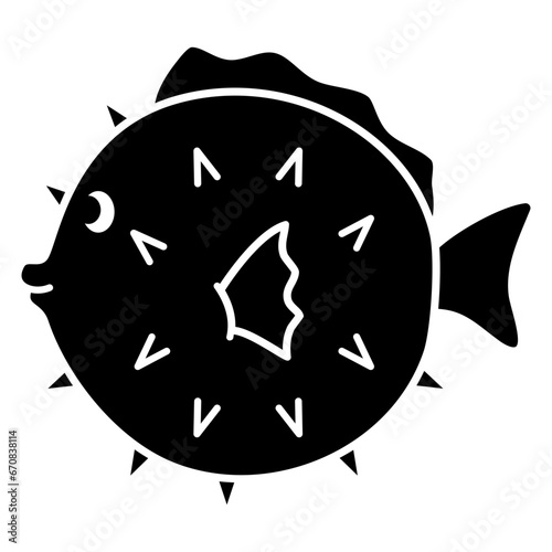 pufferfish icon illustration