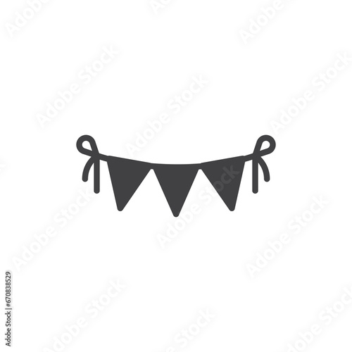 Party flags vector icon