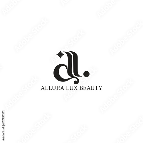 AL, AL initial letter logo design, alphabet logo concept template