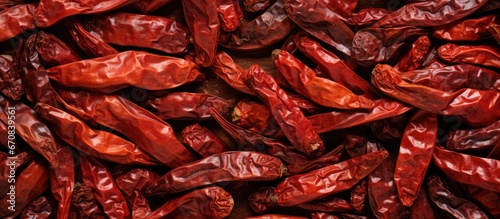 Background of dried chili peppers