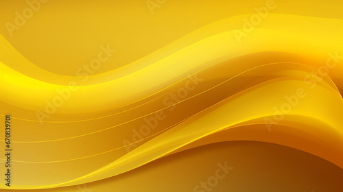 yellow waves background, fluid 3d curves creating abstract texture. Bright sunny yellow wave abstract background. Fast moving 3d wave with soft shadow.