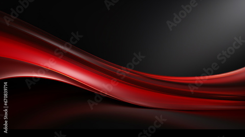 Abstract red wave curve smooth on black design modern luxury technology background. wave of flowing particles over dark, smooth curve shape lines, particle array flow. abstract dark line wave.