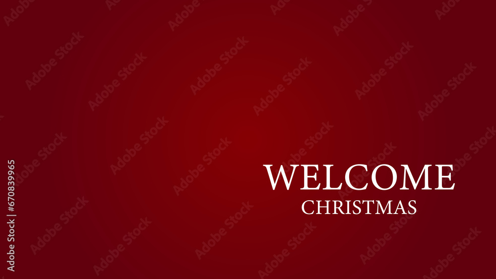 Welcome Christmas amazing text illustration design background