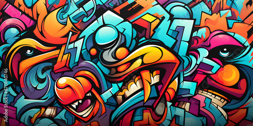 Wallpaper Mural Colorful graffiti isolated on white Torontodigital.ca