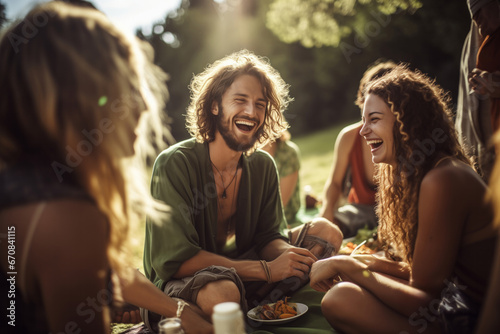 Sunlit Vegan Picnic: Moments of Laughter and Togetherness © Breezze
