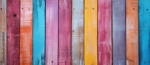 Colorful wooden boards painted planks for modern backgrounds on different subjects