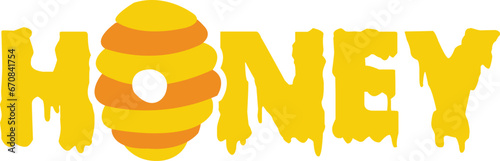 Honey - Honey Bee Illustration