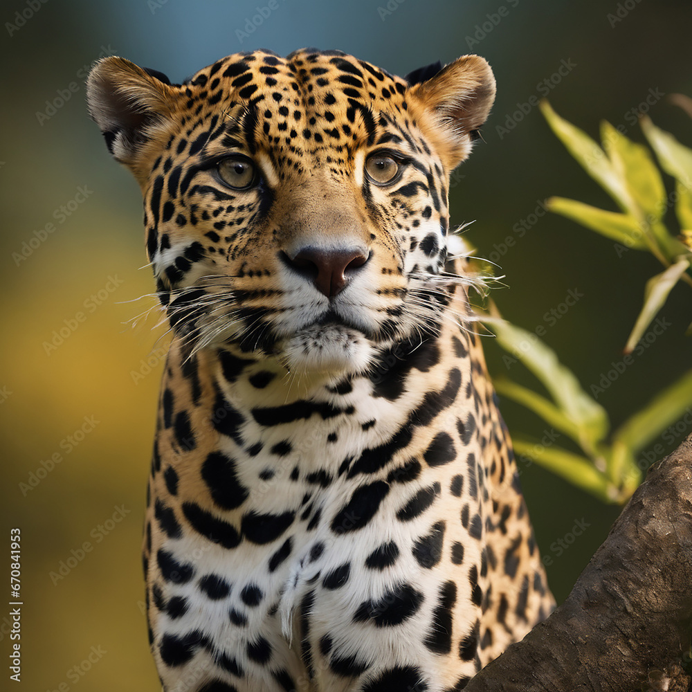 Graphics Generative AI image of Jaguar against blur nature background
Graphics Generative AI image of Jaguar against blur nature background