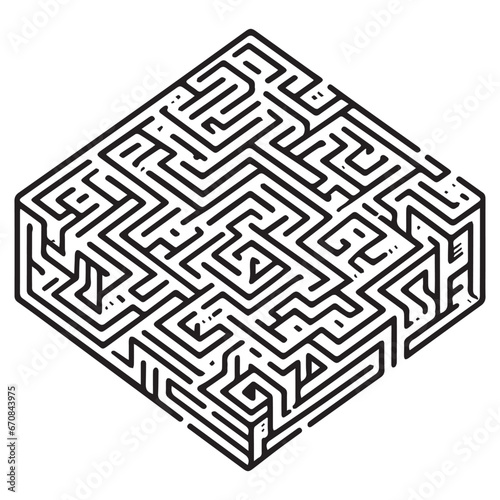 a square maze game for kids, the challenging riddle game, the labyrinth for learning