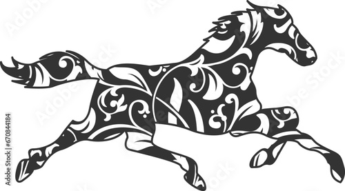 Mandala Horse - Cowgirl Illustration