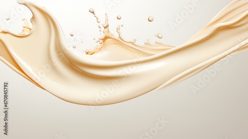 pouring milk splash isolated on white background 