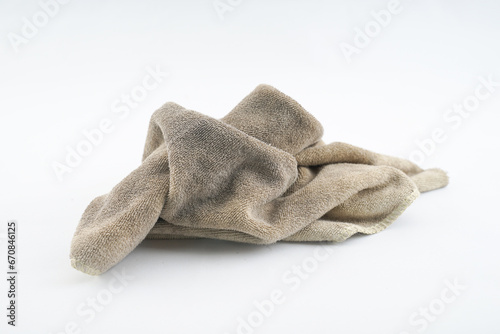 dirty cloth on white background 
