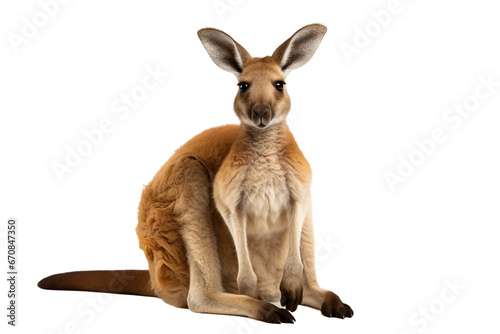 Kangaroo with Joey isolated on transparent background, Generative Ai © AIstudio1