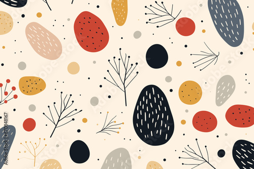 Beautiful abstract seamless pattern background. Good for fashion fabrics, children’s clothing, T-shirts, postcards, email header, wallpaper, banner, posters, events, covers, advertising, and more.