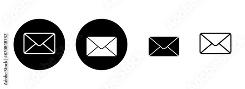 Mail icon set illustration. email sign and symbol. E-mail icon. Envelope icon