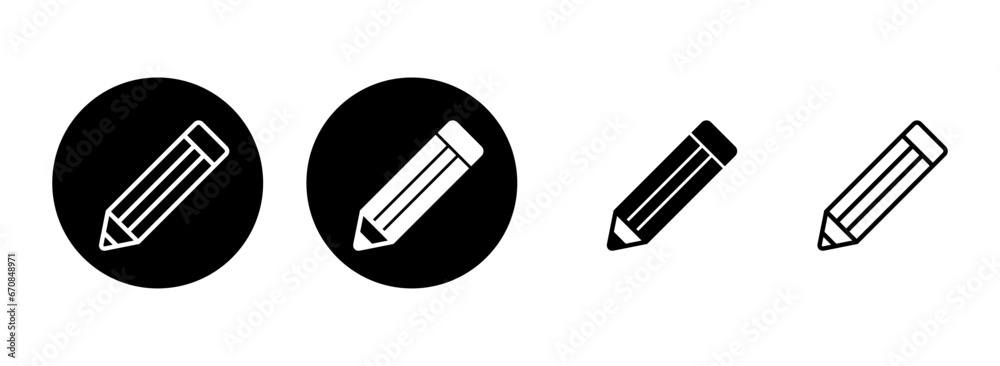 Pencil icon set illustration. pen sign and symbol. edit icon vector Pencil icon set illustration. pen sign and symbol. edit icon vector
