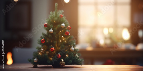 Christmas tree in a living room