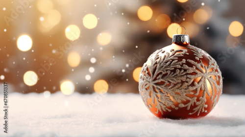 Close up of a Christmas tree with ornaments