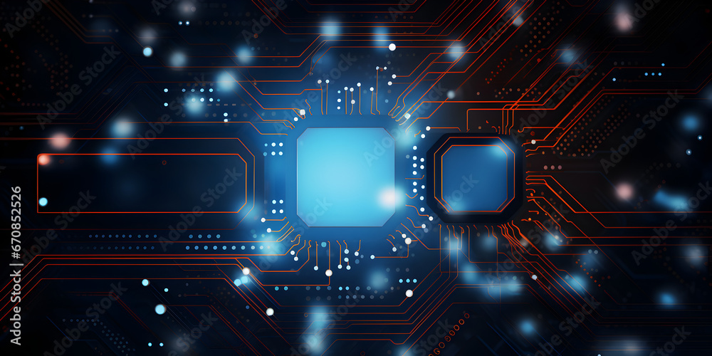 Obraz premium Computer technology concept illustration background 