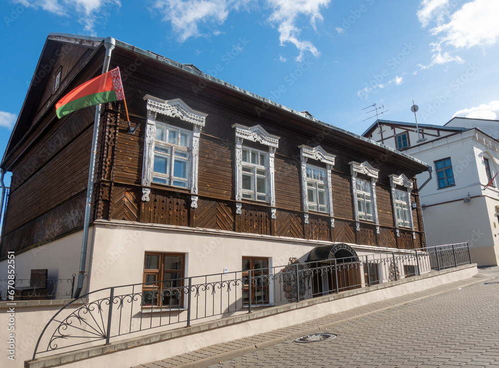 Rappoport House is a historical wooden building In Minsk