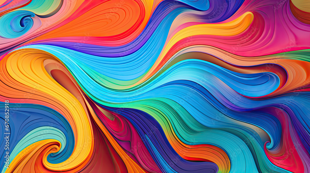  Abstract different colors swirl lines as wallpaper background 
