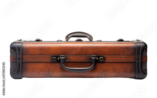 Cute Brown Cue Case Isolated on Transparent Background PNG.
