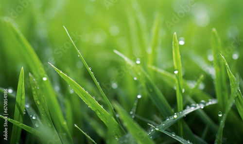 close up macro of green grass