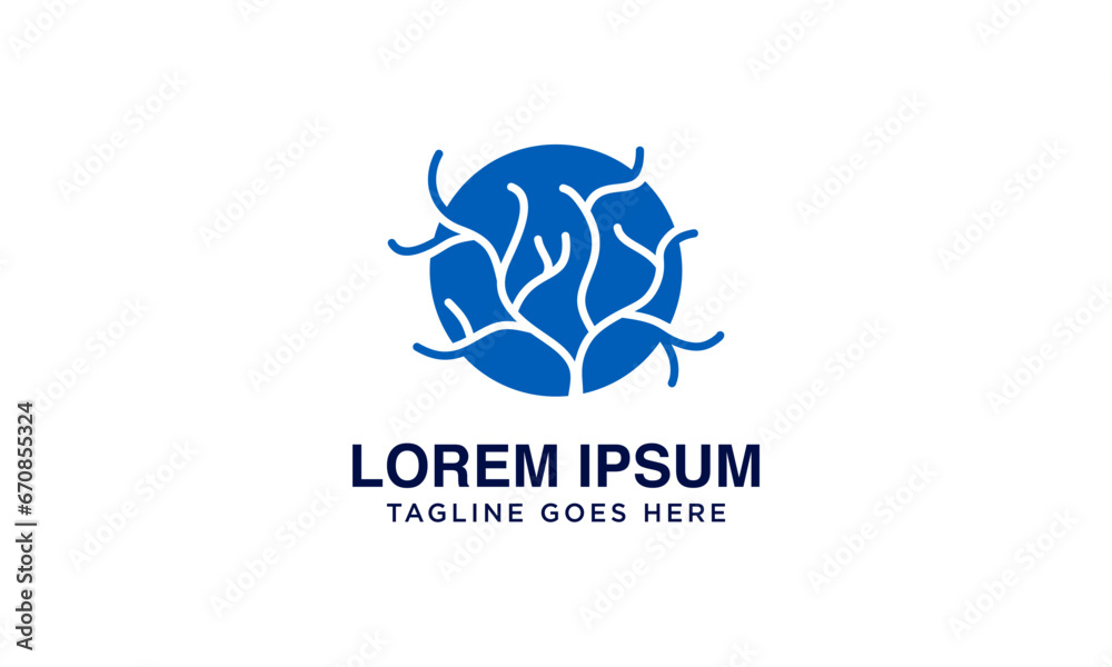 beautiful coral reef logo design beautiful coral reef logo design